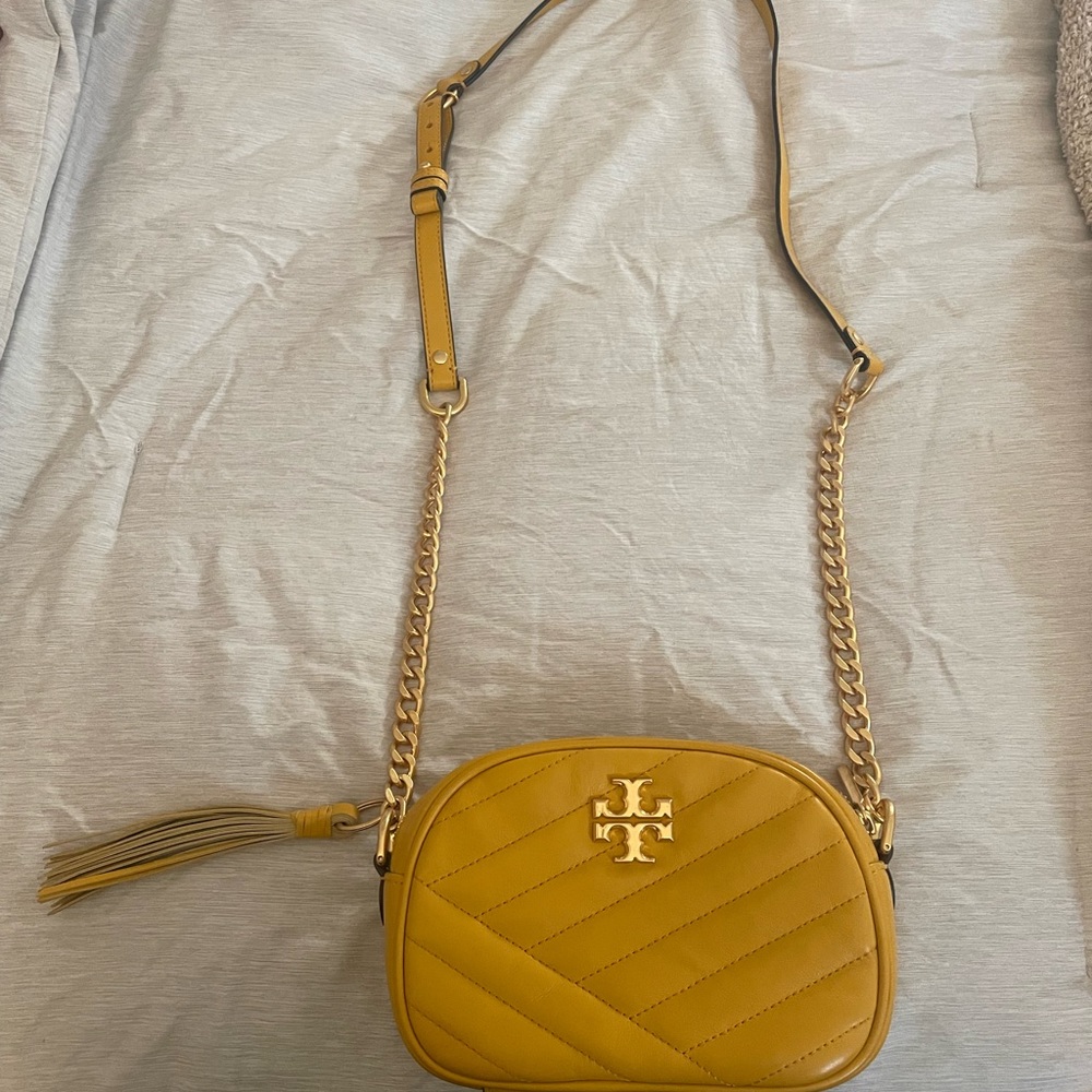 Tory Burch Canary Yellow Camera Bag Handbag
